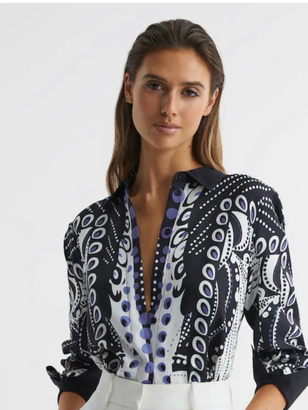 🇬🇧🇬🇧🇬🇧 REISS scarf print design blouse